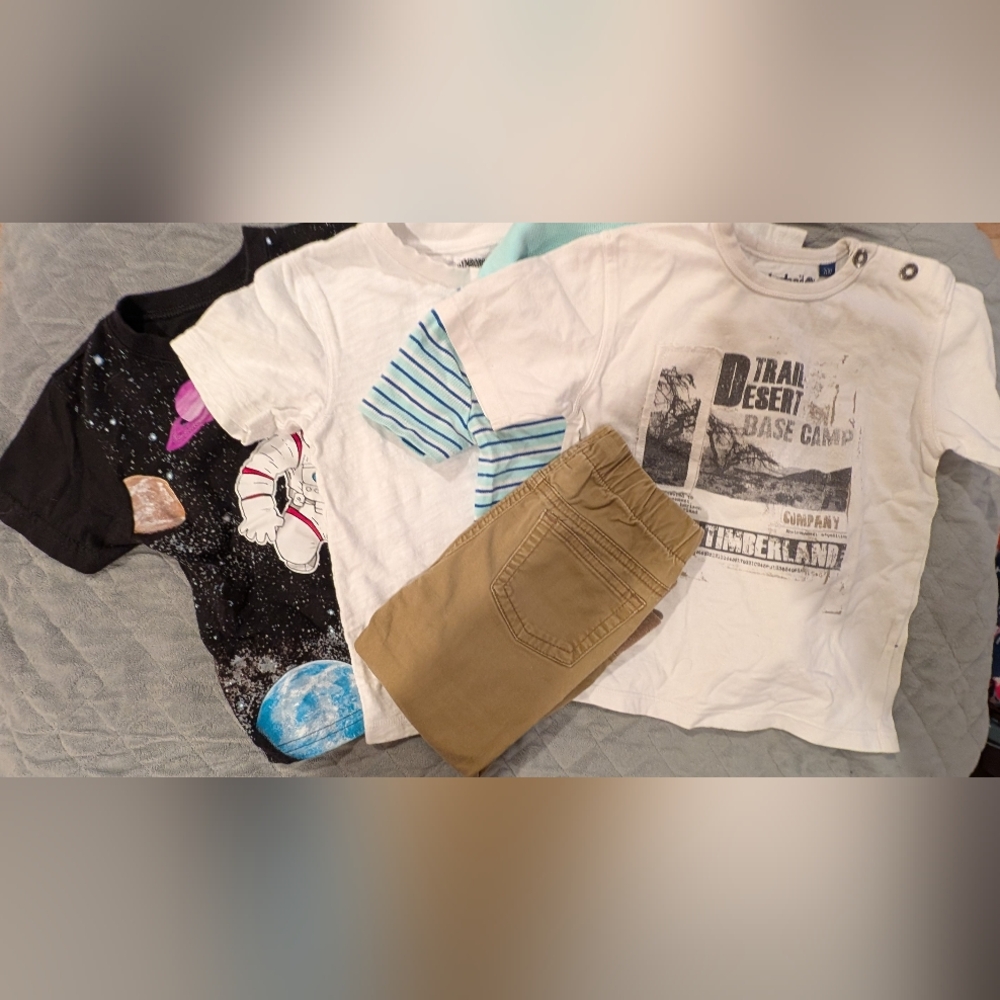 2T Kids Shirts And Khaki Joggers